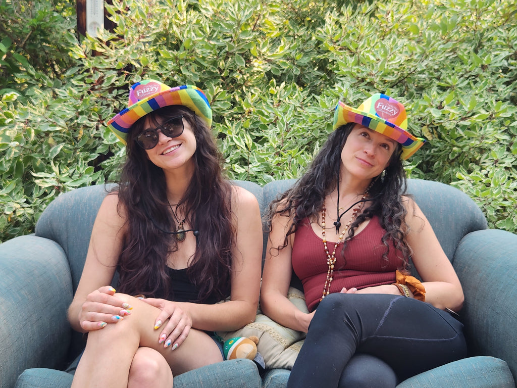 CLEARANCE Chasing Fuzzy Rainbows, Rainbow Felt Hat