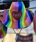 CLEARANCE Chasing Fuzzy Rainbows, Rainbow Felt Hat